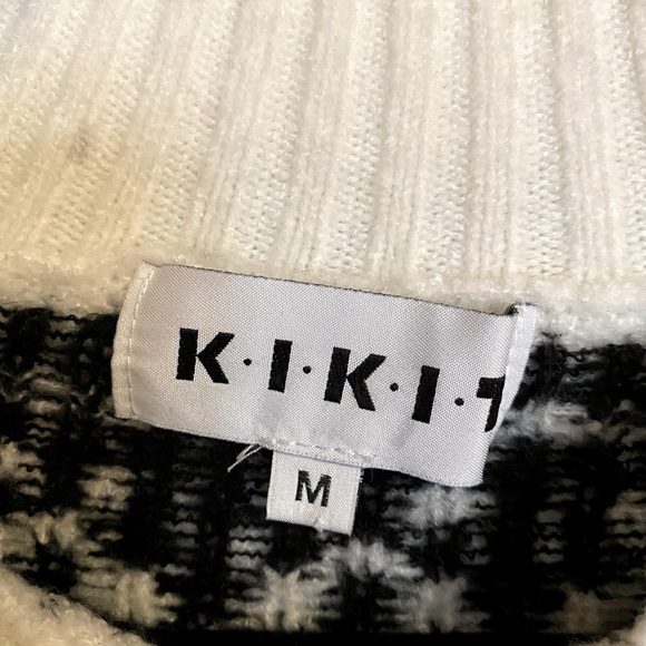 Women’s KIKIT black and white sweater. Size medium. - Picture 6 of 6